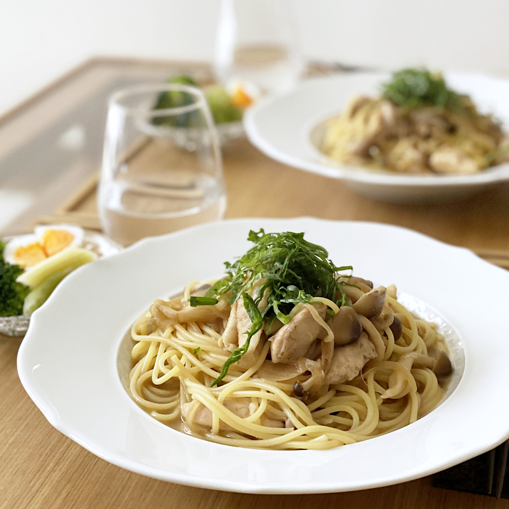 在宅勤務ランチ 鶏ときのこの和風パスタ これは美味 櫻田こずえの食卓